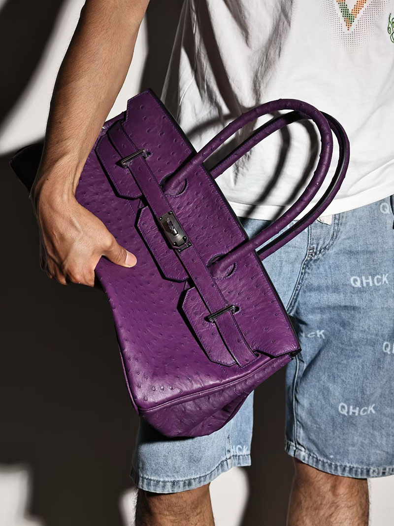 エルメスコピー通販 HERMES ショルダーバーキン42 アネモネ オーストリッチ シルバー金具 H044163CKP9 エルメスバーキンショルダー - 画像 (8)