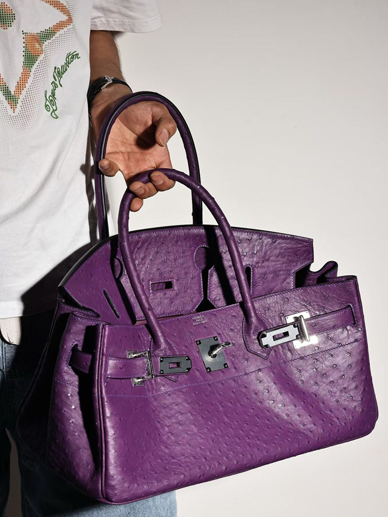 エルメスコピー通販 HERMES ショルダーバーキン42 アネモネ オーストリッチ シルバー金具 H044163CKP9 エルメスバーキンショルダー - 画像 (7)