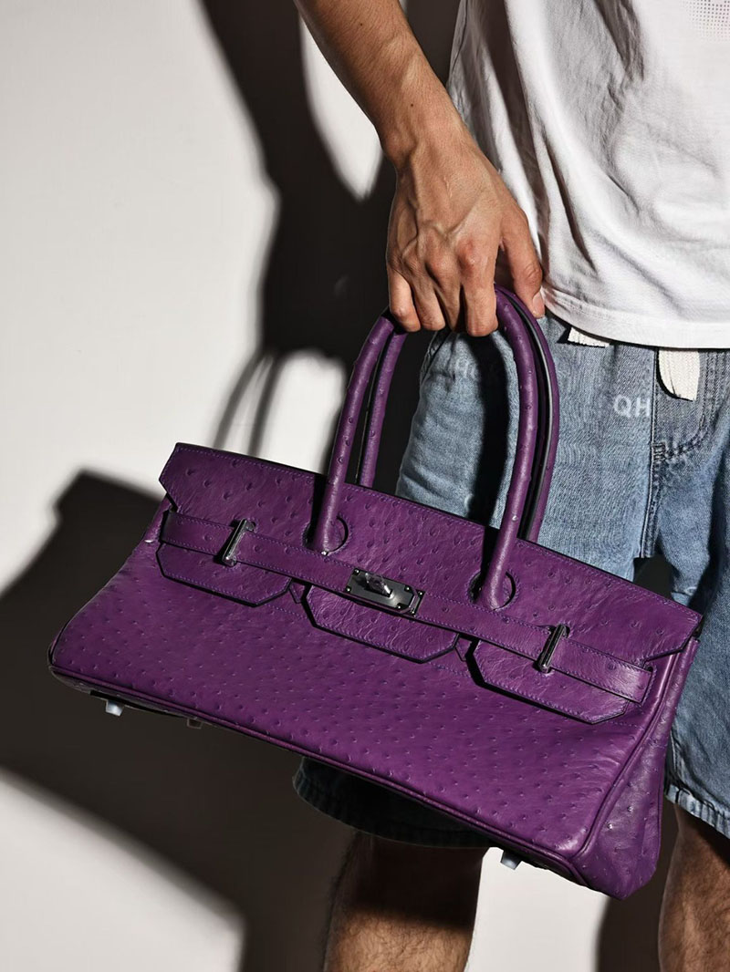 エルメスコピー通販 HERMES ショルダーバーキン42 アネモネ オーストリッチ シルバー金具 H044163CKP9 エルメスバーキンショルダー - 画像 (2)