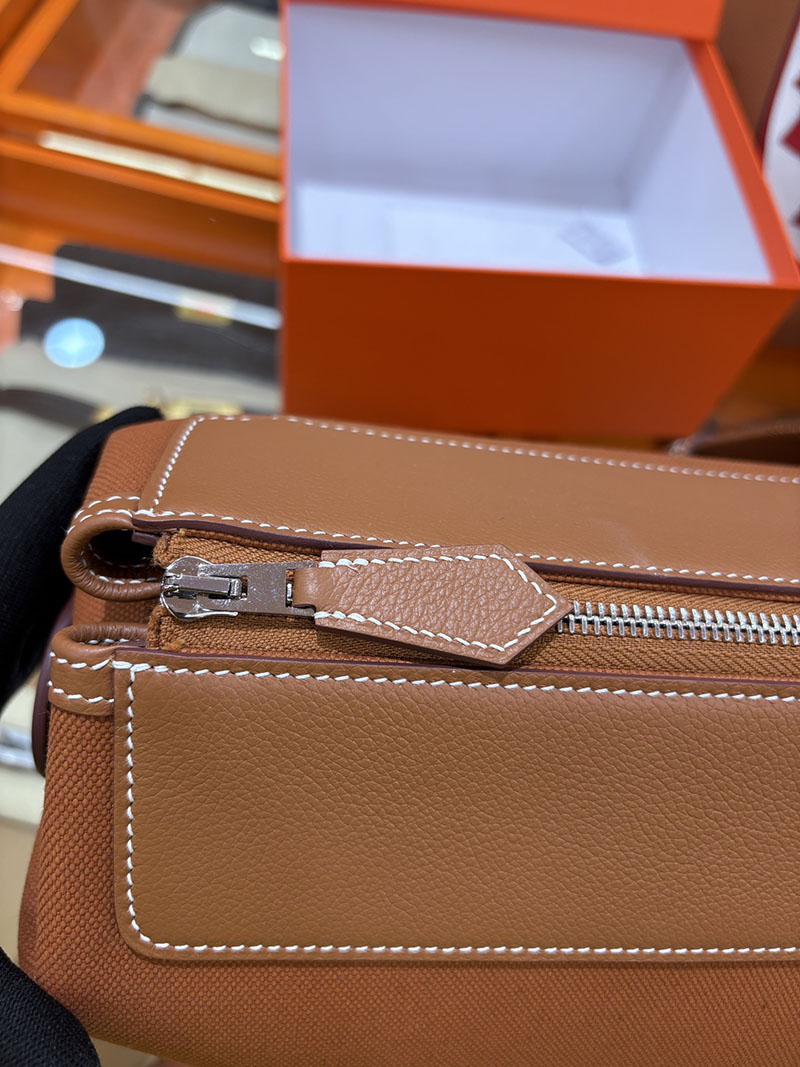 エルメス メンズバッグ HERMES R.M.S 12H bag フール トゥ バッグ ゴールド トワルアッシュ シルバー金具 H084261CK37 エルメス バッグ 新作 - 画像 (5)