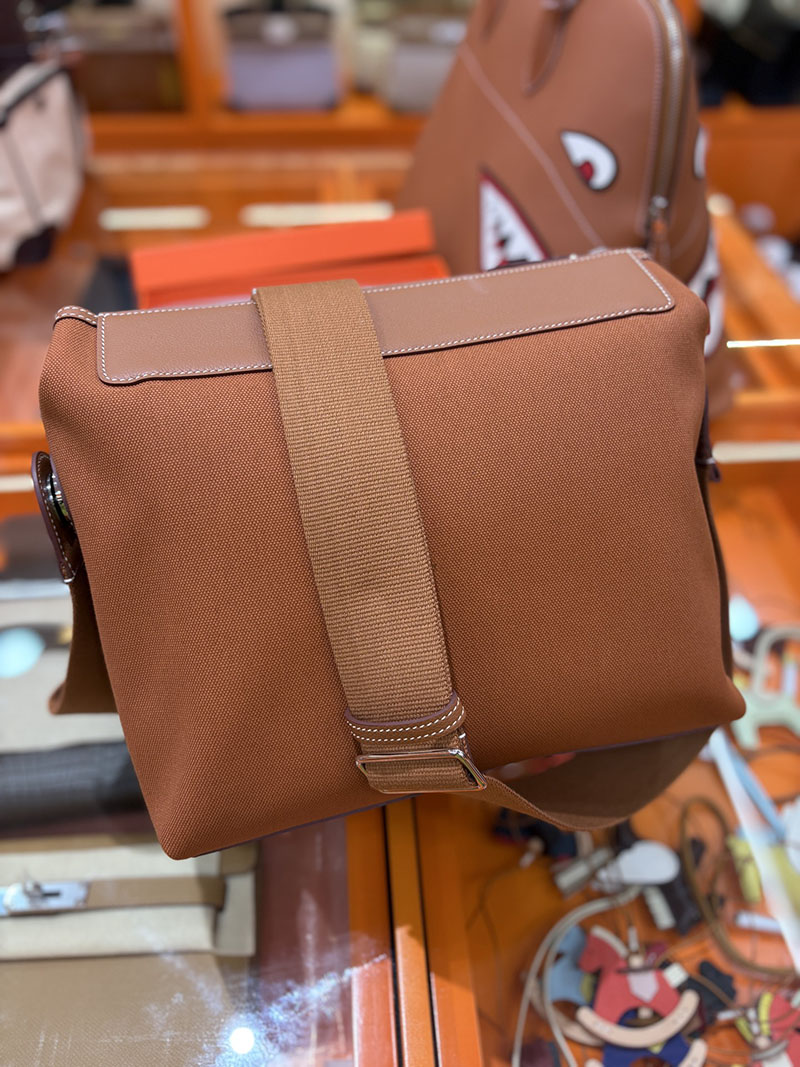 エルメス メンズバッグ HERMES R.M.S 12H bag フール トゥ バッグ ゴールド トワルアッシュ シルバー金具 H084261CK37 エルメス バッグ 新作 - 画像 (4)