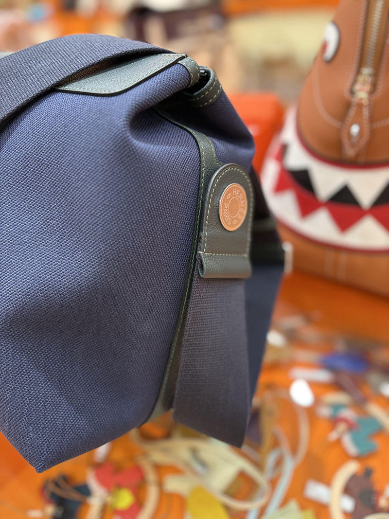 エルメス メンズバッグ HERMES R.M.S 12H bag フール トゥ バッグ ブルーサフィール トワルアッシュ シルバー金具 H084261CK73 エルメス メンズバッグ 人気 - 画像 (6)