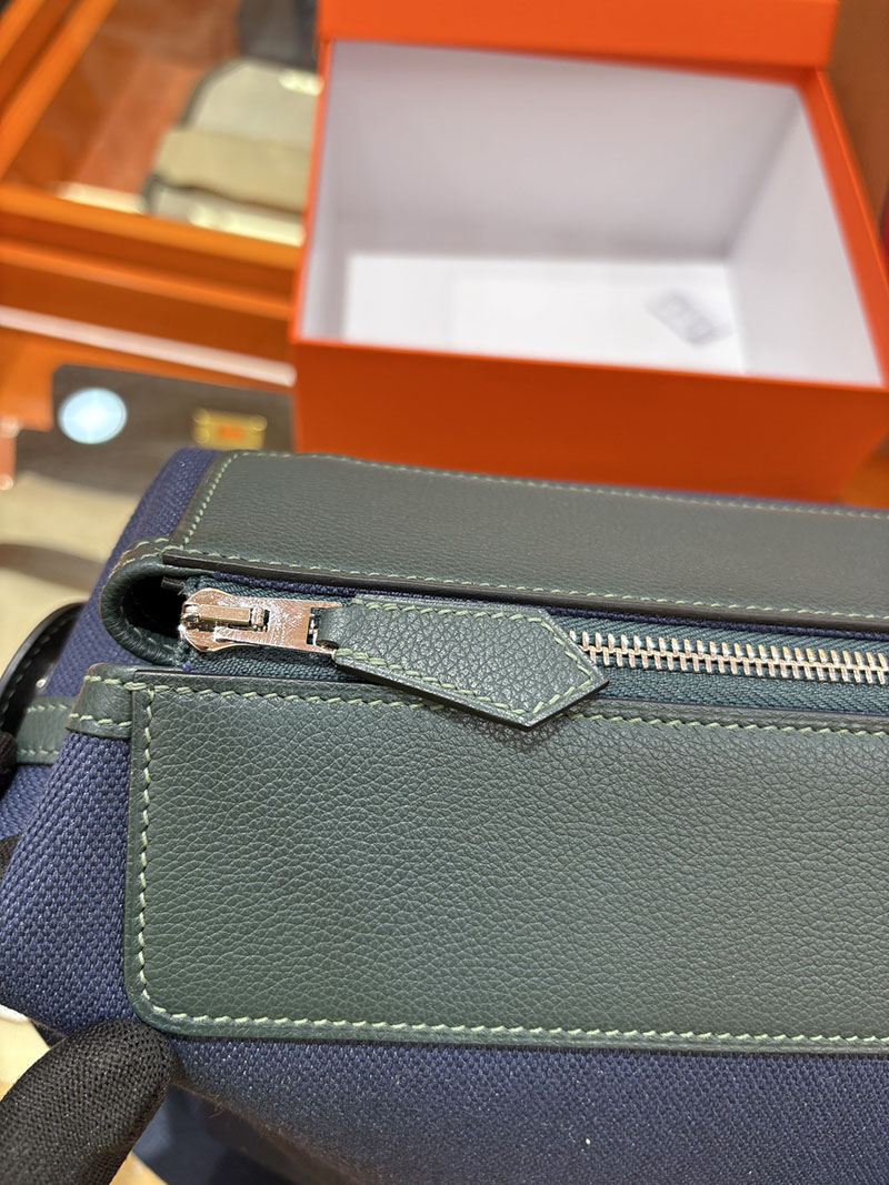 エルメス メンズバッグ HERMES R.M.S 12H bag フール トゥ バッグ ブルーサフィール トワルアッシュ シルバー金具 H084261CK73 エルメス メンズバッグ 人気 - 画像 (5)
