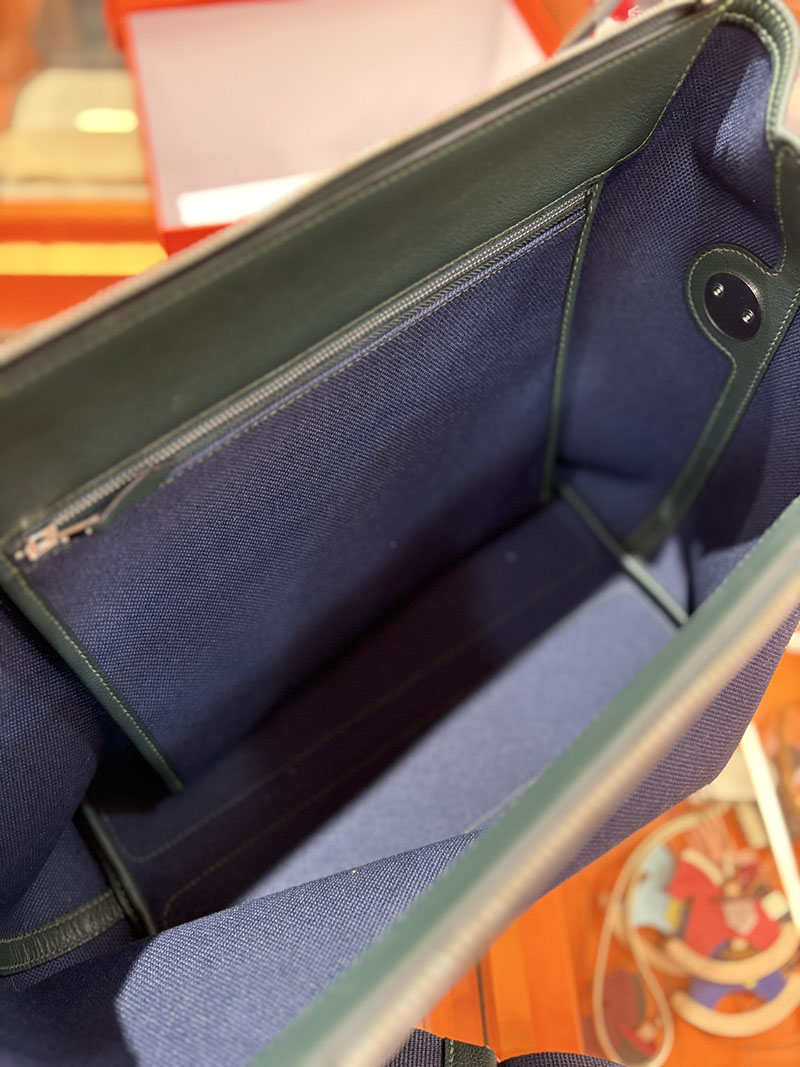 エルメス メンズバッグ HERMES R.M.S 12H bag フール トゥ バッグ ブルーサフィール トワルアッシュ シルバー金具 H084261CK73 エルメス メンズバッグ 人気 - 画像 (2)