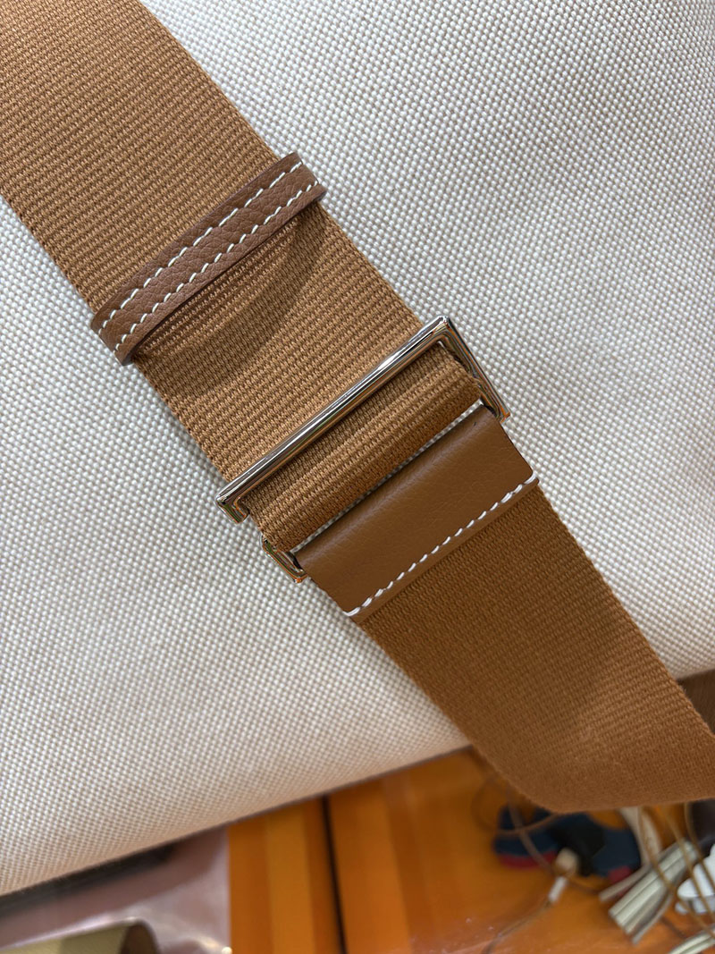 エルメス メンズバッグ HERMES R.M.S 12H bag フール トゥ バッグ ベージュ トワルアッシュ シルバー金具 H084261CKAA エルメス メンズ ショルダーバッグ - 画像 (7)