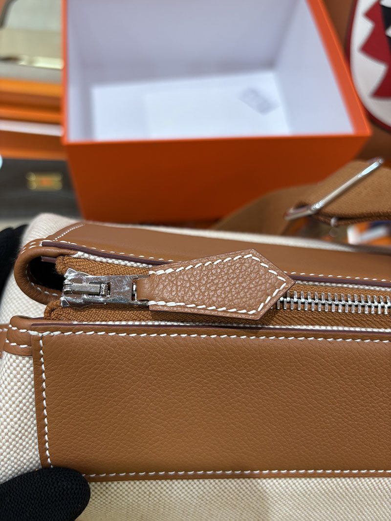 エルメス メンズバッグ HERMES R.M.S 12H bag フール トゥ バッグ ベージュ トワルアッシュ シルバー金具 H084261CKAA エルメス メンズ ショルダーバッグ - 画像 (5)