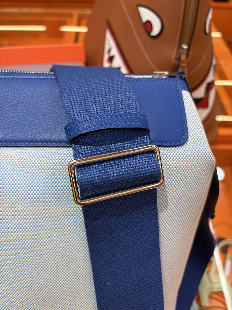 エルメス メンズバッグ HERMES R.M.S 12H bag フール トゥ バッグ ブルーゼリージュ トワルアッシュ シルバー金具 2634706 エルメス メンズバッグ 新作 - 画像 (9)