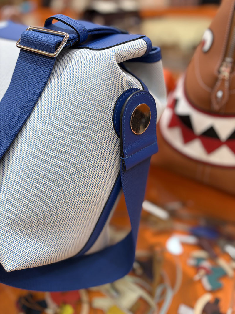 エルメス メンズバッグ HERMES R.M.S 12H bag フール トゥ バッグ ブルーゼリージュ トワルアッシュ シルバー金具 2634706 エルメス メンズバッグ 新作 - 画像 (7)
