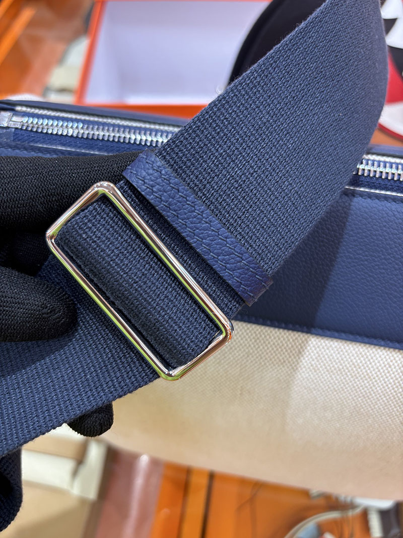 エルメス メンズバッグ HERMES R.M.S 12H bag フール トゥ バッグ ブルーサフィール トワルアッシュ シルバー金具 2634707 HERMES R.M.S 12H bag - 画像 (4)