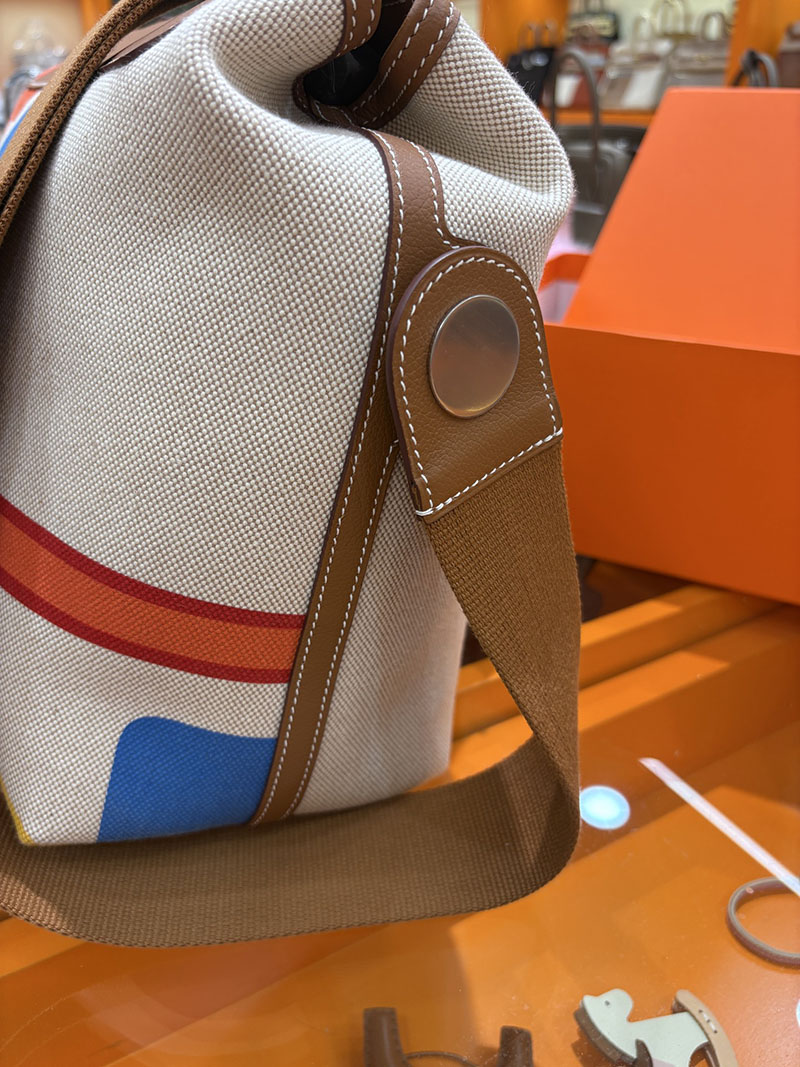 エルメス メンズバッグ HERMES R.M.S 12H bag フール トゥ バッグ マルチカラー トワルアッシュ シルバー金具 H086064CKAA エルメス バッグ 布 - 画像 (7)