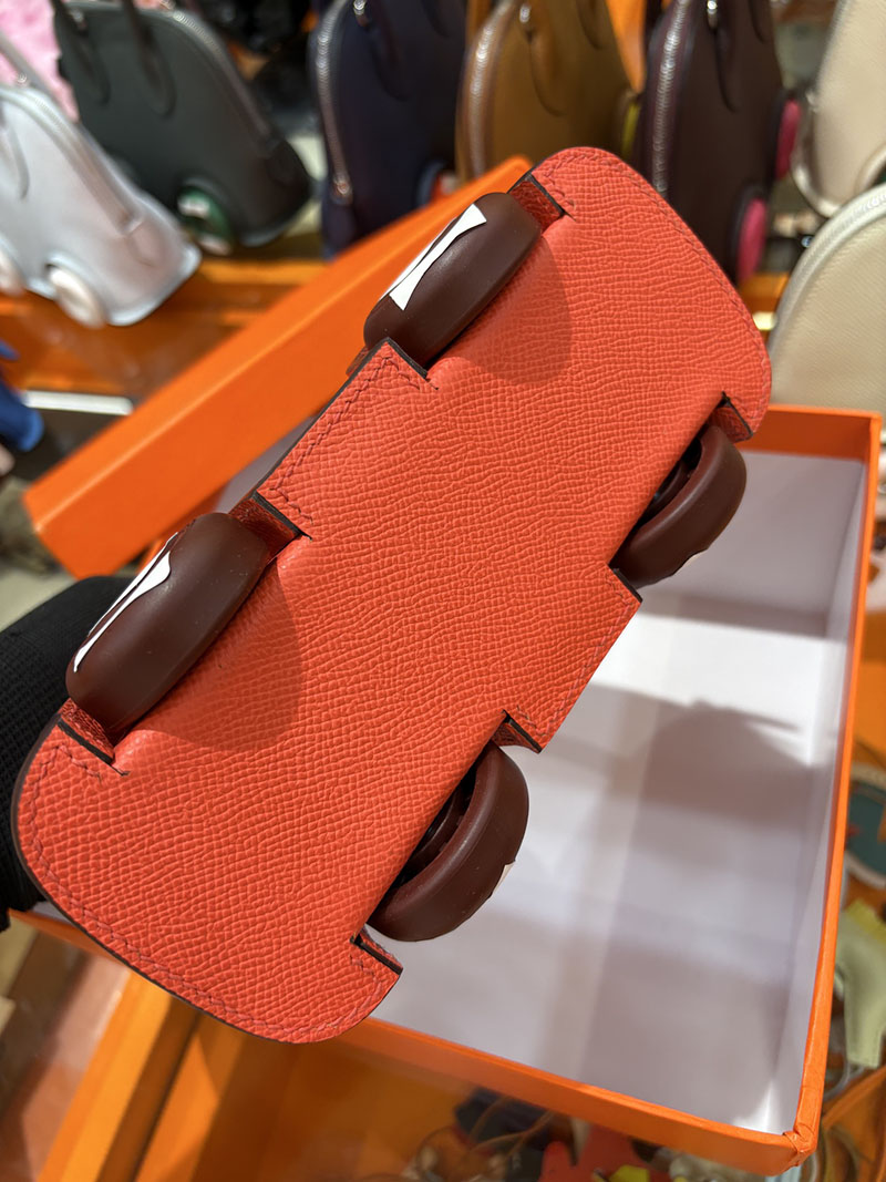 エルメスコピー通販 HERMES ボリードオンホイールズ ミニ オレンジ ヴォーエプソン シルバー金具 2634717 ボリード オン ホイールズ - 画像 (3)