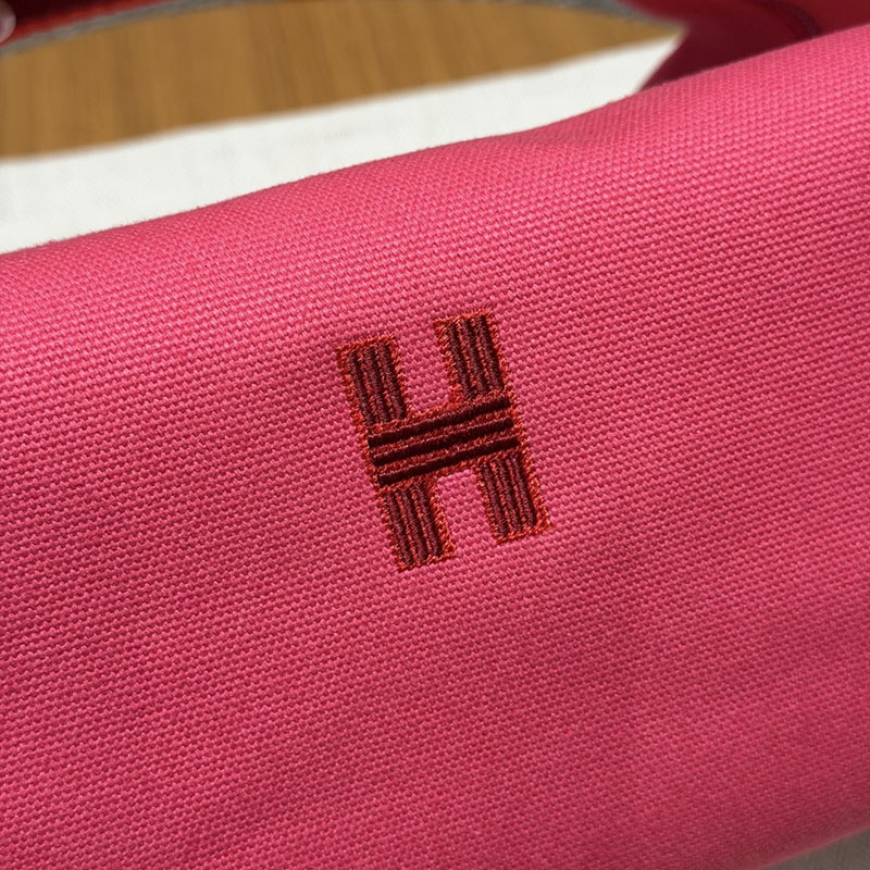 HERMES ポーチ ブリッド・ア・ブラック・Hパヴィヨン GM ハイビスカス コットンキャンバス シルバー金具 2634762 エルメス ブリッド ア ブラック ショルダー - 画像 (9)