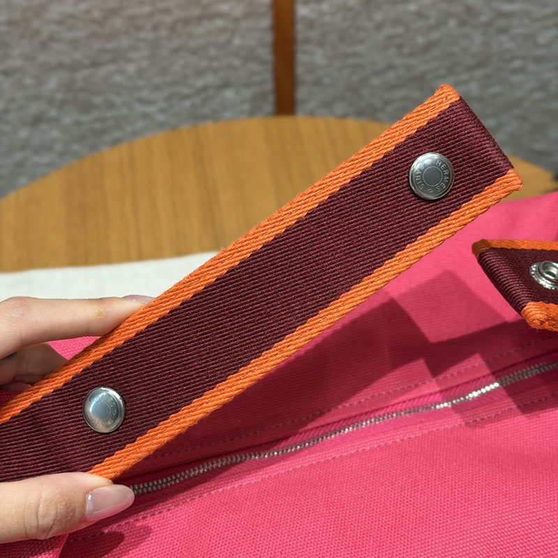 HERMES ポーチ ブリッド・ア・ブラック・Hパヴィヨン GM ハイビスカス コットンキャンバス シルバー金具 2634762 エルメス ブリッド ア ブラック ショルダー - 画像 (8)