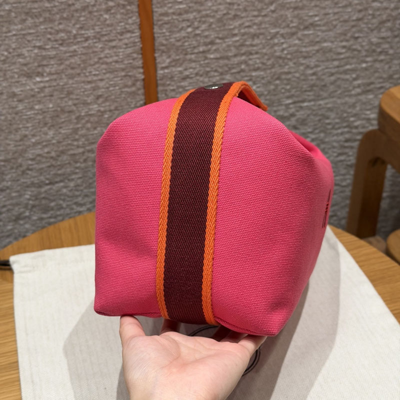 HERMES ポーチ ブリッド・ア・ブラック・Hパヴィヨン GM ハイビスカス コットンキャンバス シルバー金具 2634762 エルメス ブリッド ア ブラック ショルダー - 画像 (15)