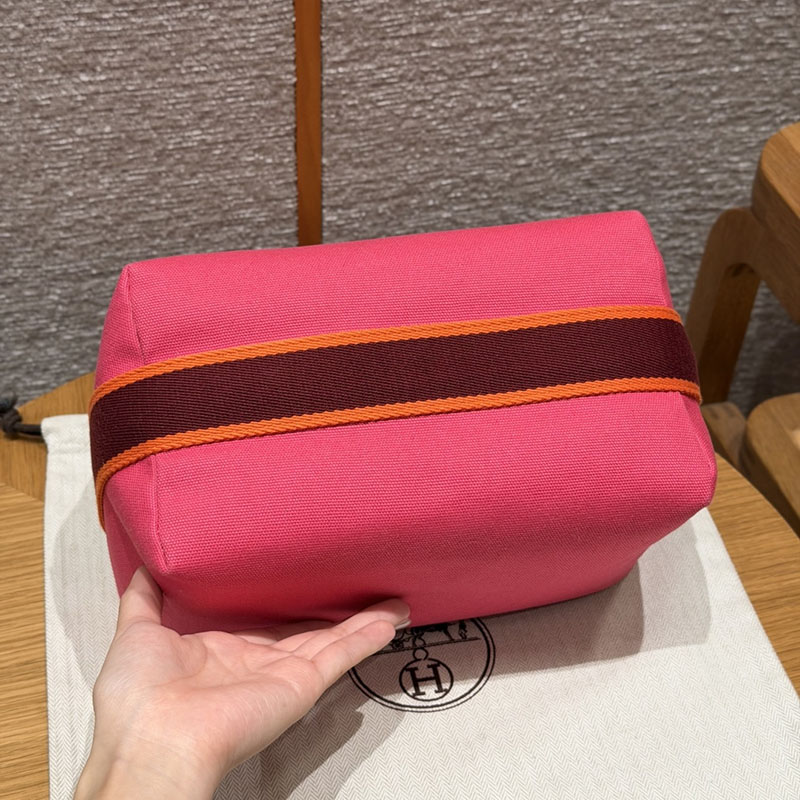 HERMES ポーチ ブリッド・ア・ブラック・Hパヴィヨン GM ハイビスカス コットンキャンバス シルバー金具 2634762 エルメス ブリッド ア ブラック ショルダー - 画像 (14)