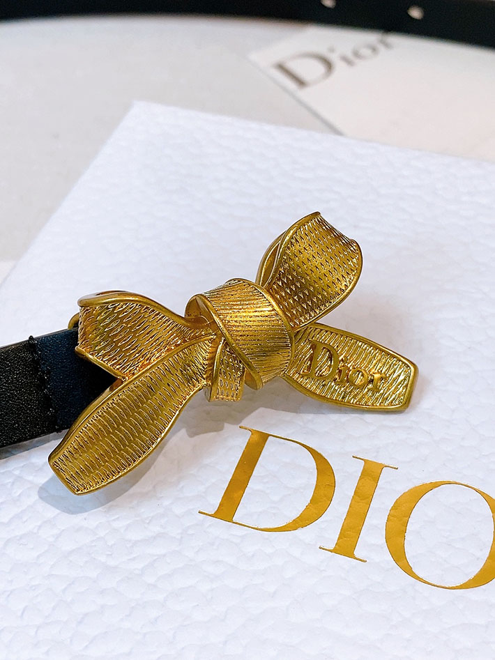 最高級ディオールスーパーコピー Dior Diorissimo Bow ベルト 15mm スムースカーフスキン B1021CGBJ_M900 ディオール ベルト レディース - 画像 (6)