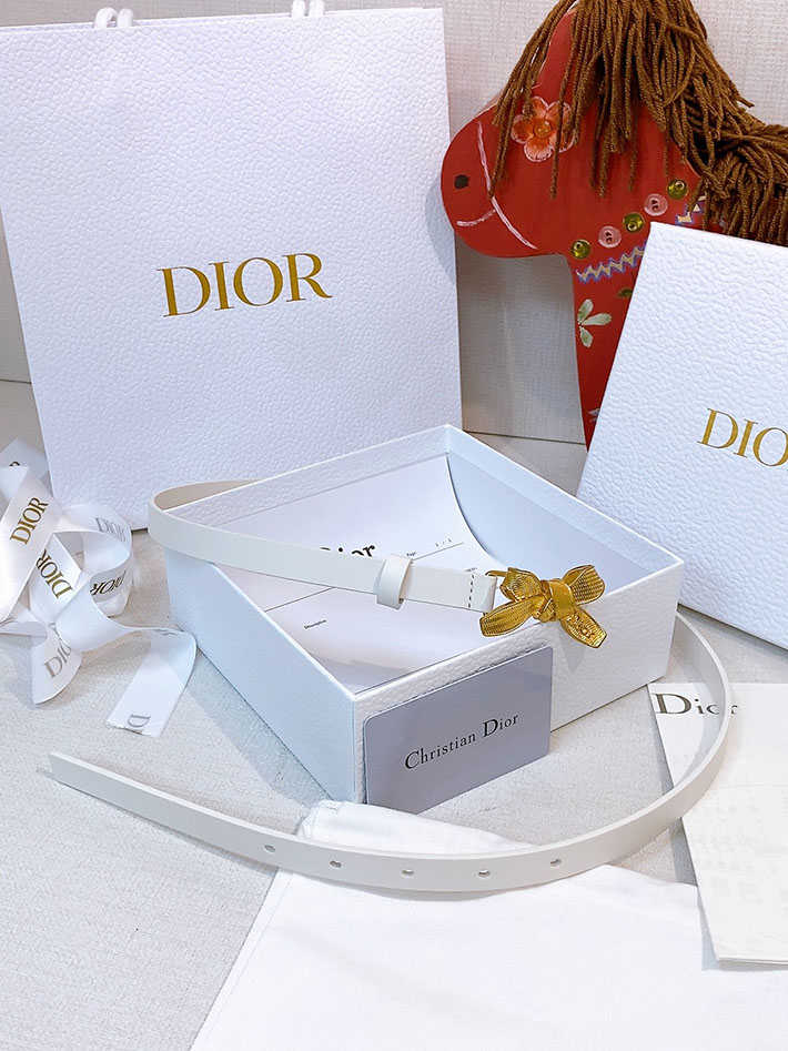 最高級ディオールスーパーコピー Dior Diorissimo Bow ベルト 15mm スムースカーフスキン 2634822 ディオールベルトコピー - 画像 (3)