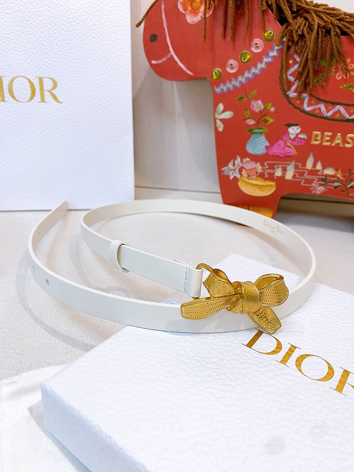 最高級ディオールスーパーコピー Dior Diorissimo Bow ベルト 15mm スムースカーフスキン 2634822 ディオールベルトコピー - 画像 (2)