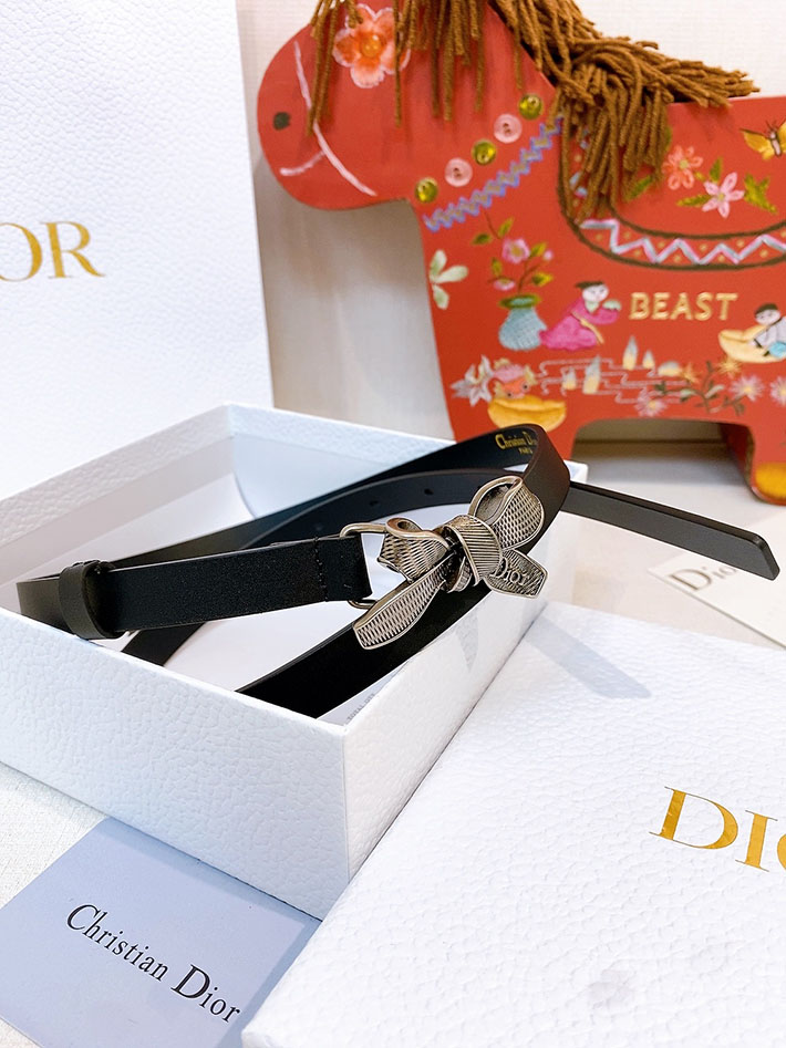 最高級ディオールスーパーコピー Dior Diorissimo Bow ベルト 15mm スムースカーフスキン 2634823 Dior ベルトバックル - 画像 (3)