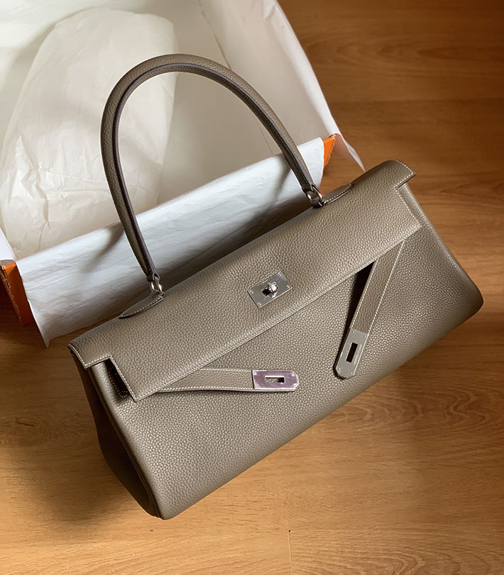 エルメスコピー通販 HERMES ショルダーケリー42 ショルダーバッグ エトゥープ トゴ シルバー金具 2634894 メンズ ケリー ショルダー - 画像 (6)