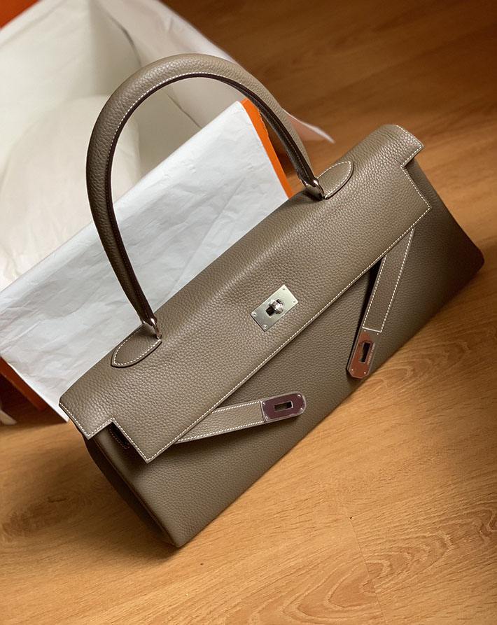 エルメスコピー通販 HERMES ショルダーケリー42 ショルダーバッグ エトゥープ トゴ シルバー金具 2634894 メンズ ケリー ショルダー - 画像 (5)