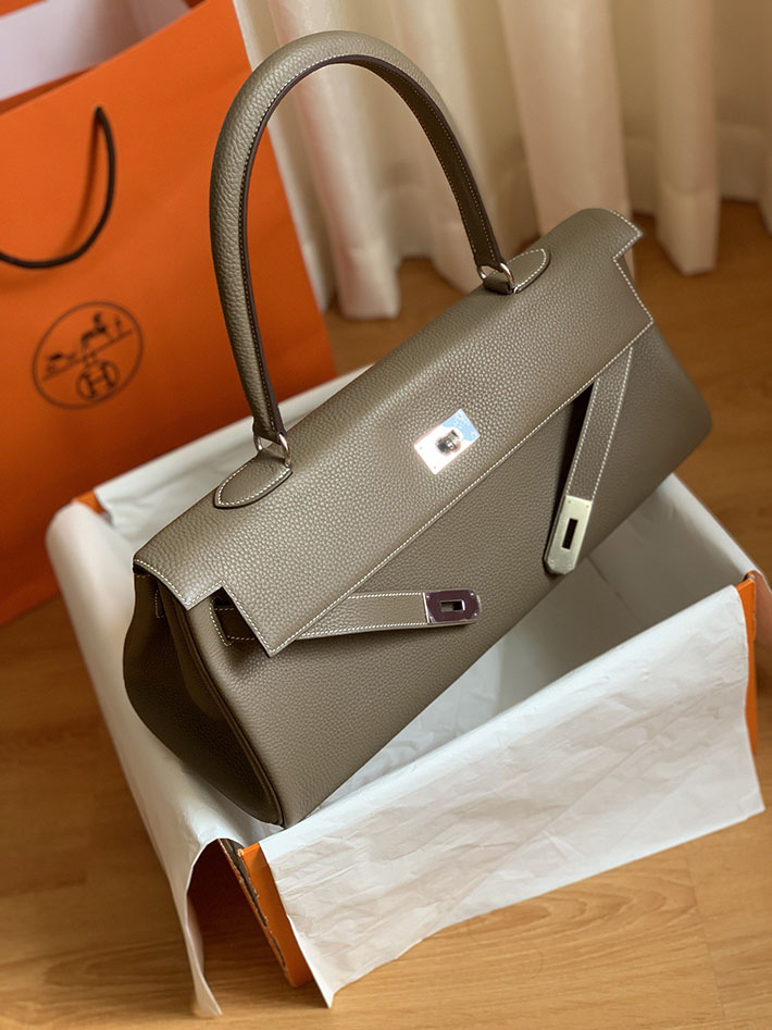 エルメスコピー通販 HERMES ショルダーケリー42 ショルダーバッグ エトゥープ トゴ シルバー金具 2634894 メンズ ケリー ショルダー - 画像 (3)