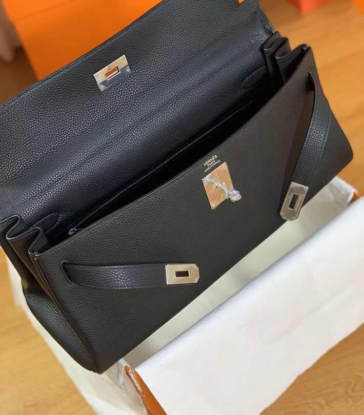 エルメスコピー通販 HERMES ショルダーケリー42 ショルダーバッグ 黒 ブラック トゴ シルバー金具 2634895 エルメス メンズバッグ 人気 - 画像 (4)