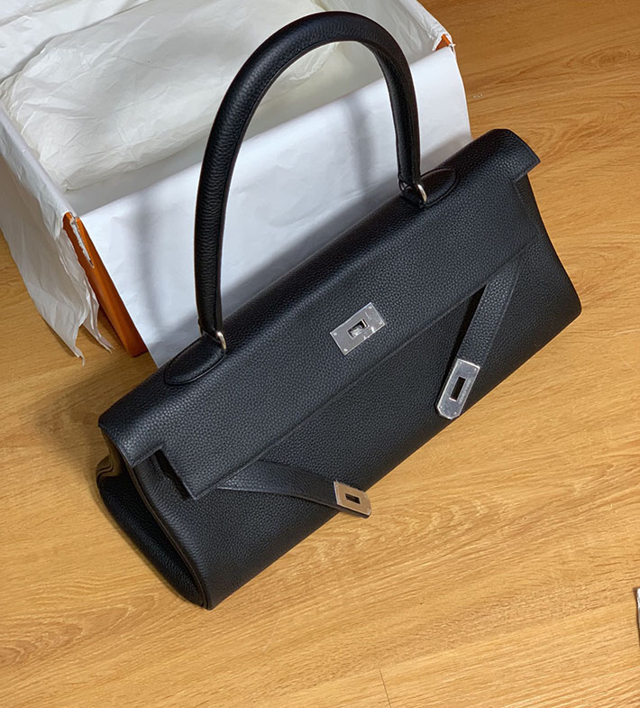 エルメスコピー通販 HERMES ショルダーケリー42 ショルダーバッグ 黒 ブラック トゴ シルバー金具 2634895 エルメス メンズバッグ 人気 - 画像 (2)
