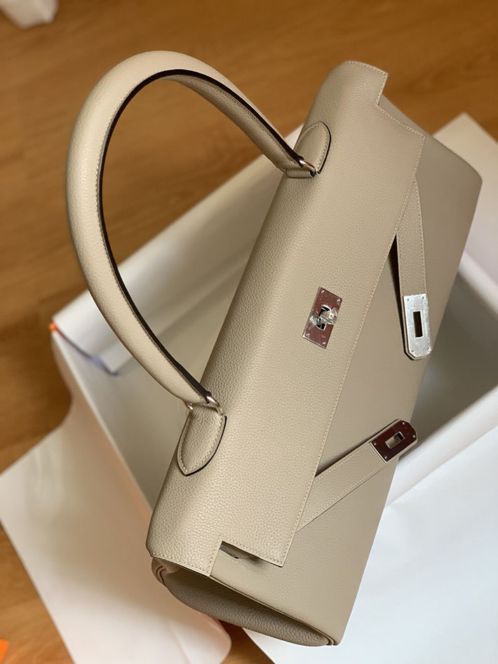 エルメスコピー通販 HERMES ショルダーケリー42 ショルダーバッグ トゥルティールグレー トゴ シルバー金具 2634896 エルメス メンズ ショルダーバッグ - 画像 (4)
