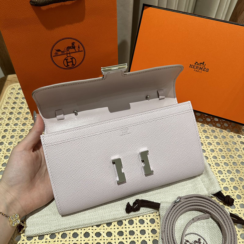 エルメス安い HERMES コンスタンスロング トゥーゴー クロッカス ヴォーエプソン シルバー金具 H080201CK9W エルメス ウォレット ショルダー 定価 - 画像 (4)