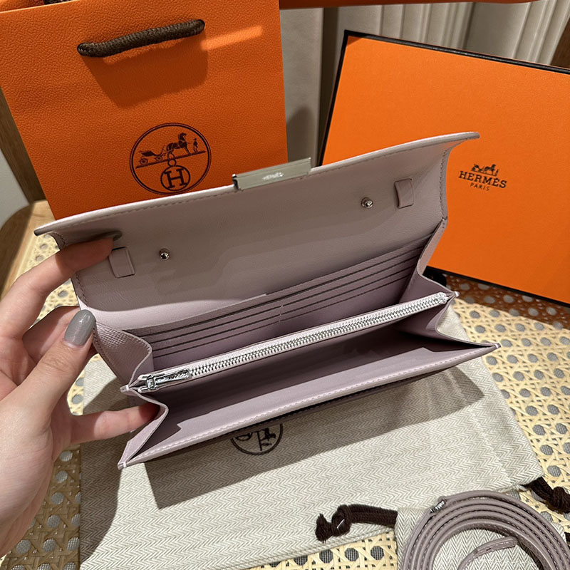 エルメス安い HERMES コンスタンスロング トゥーゴー クロッカス ヴォーエプソン シルバー金具 H080201CK9W エルメス ウォレット ショルダー 定価 - 画像 (2)