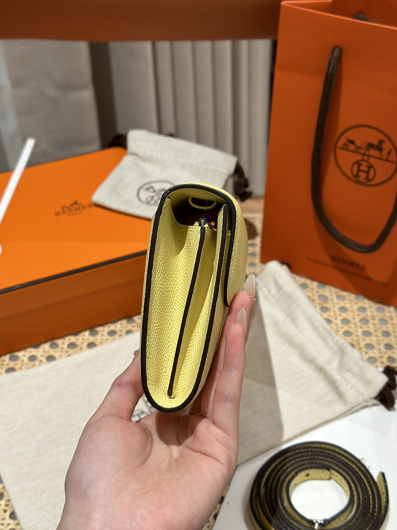 エルメス安い HERMES コンスタンスロング トゥーゴー ジョーヌプッサン ヴォーエプソン シルバー金具 H080201CK1Z コンスタンス 財布 ショルダー - 画像 (8)