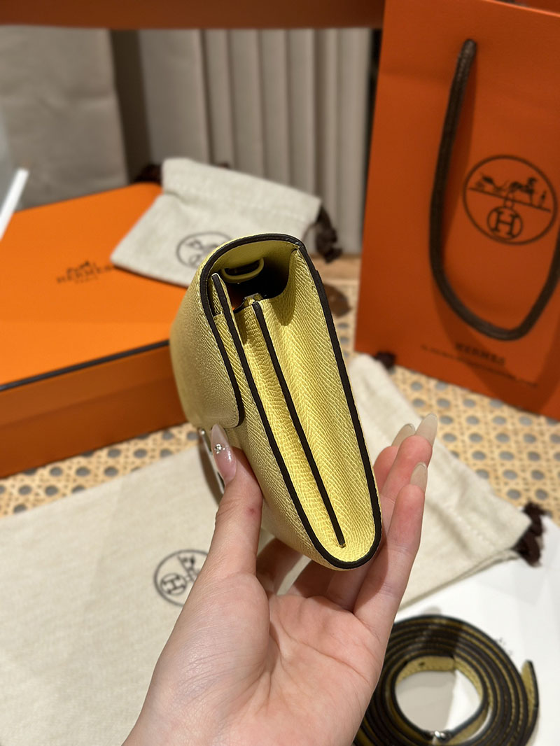 エルメス安い HERMES コンスタンスロング トゥーゴー ジョーヌプッサン ヴォーエプソン シルバー金具 H080201CK1Z コンスタンス 財布 ショルダー - 画像 (7)
