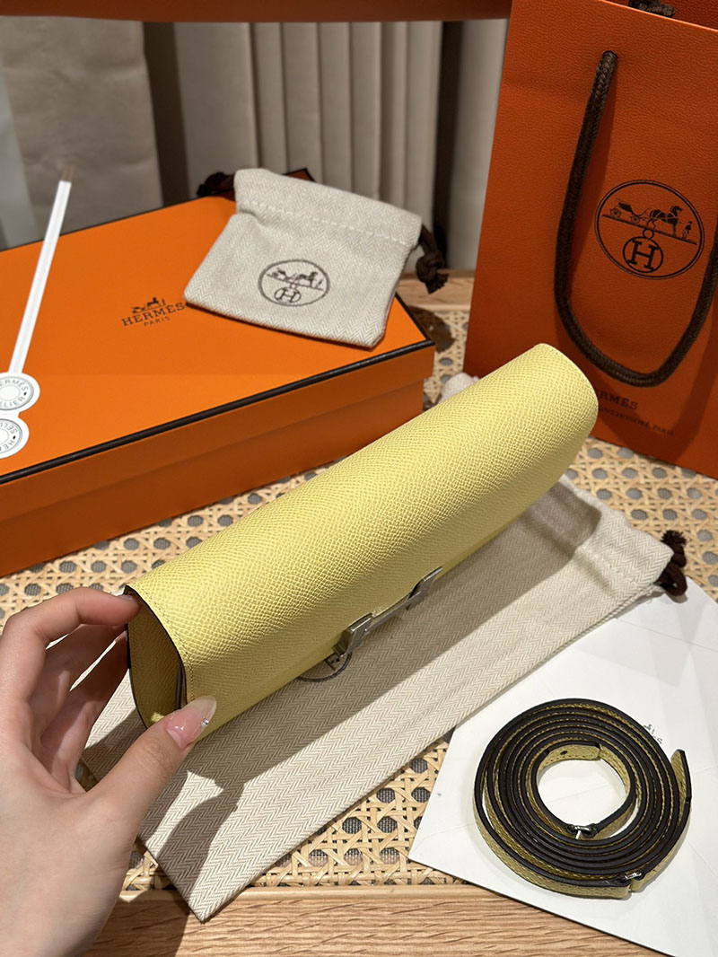 エルメス安い HERMES コンスタンスロング トゥーゴー ジョーヌプッサン ヴォーエプソン シルバー金具 H080201CK1Z コンスタンス 財布 ショルダー - 画像 (6)