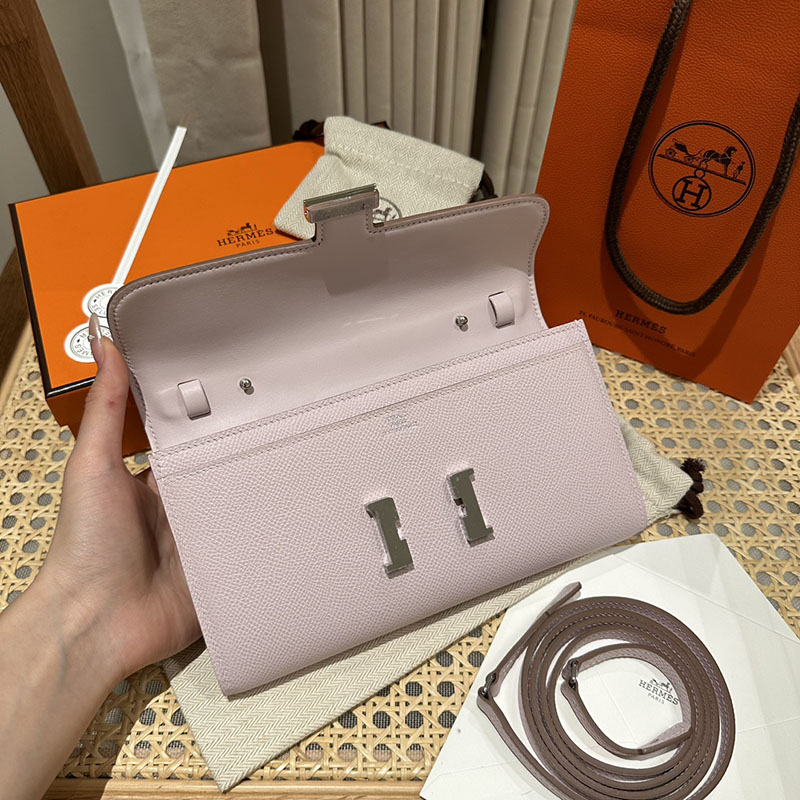 エルメス安い HERMES コンスタンスロング トゥーゴー モーヴペール ヴォーエプソン シルバー金具 H080201CK09 エルメス コンスタンス 長財布 - 画像 (4)