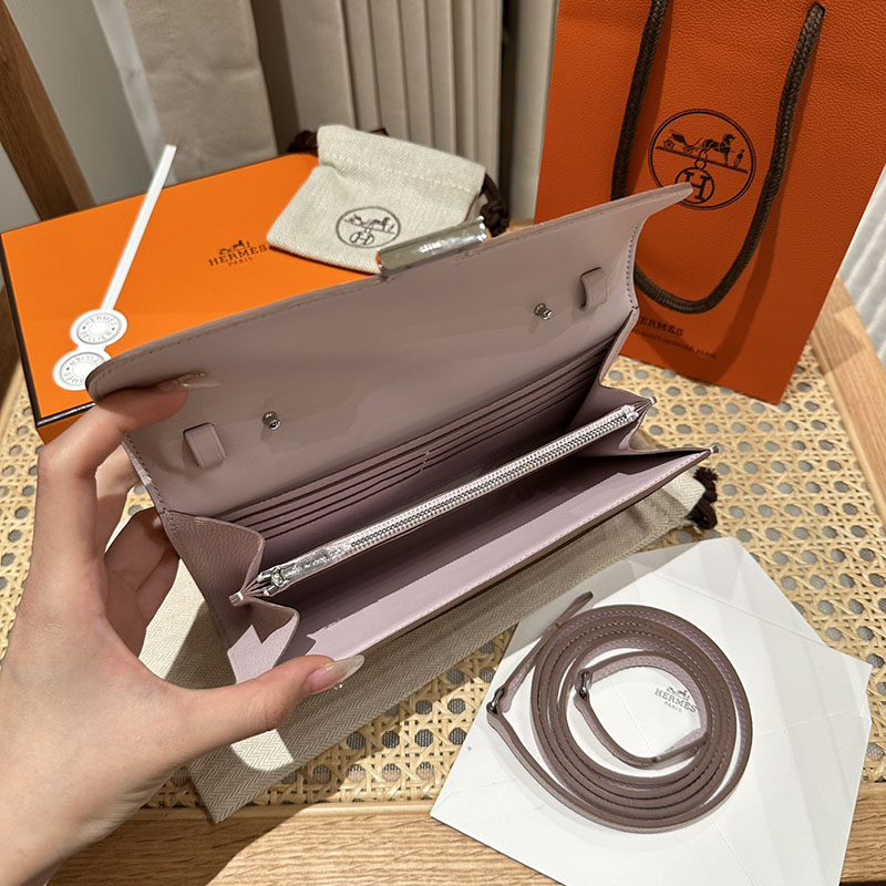 エルメス安い HERMES コンスタンスロング トゥーゴー モーヴペール ヴォーエプソン シルバー金具 H080201CK09 エルメス コンスタンス 長財布 - 画像 (3)
