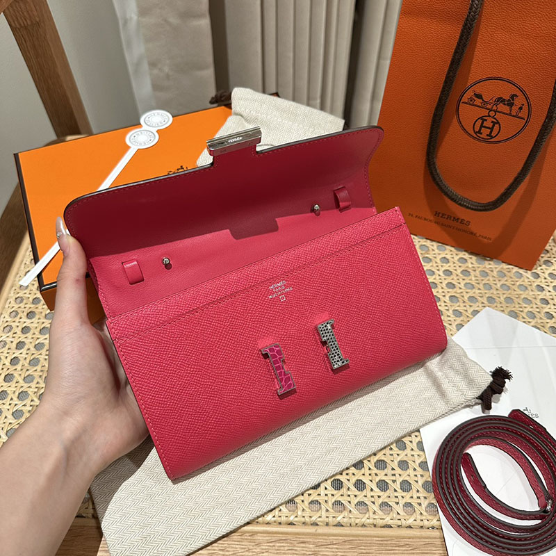 エルメス安い HERMES コンスタンスロング トゥーゴー ローズエクストレーム ヴォーエプソン シルバー金具 H080201CPI6 コンスタンス ロング トゥーゴー 定価 - 画像 (9)