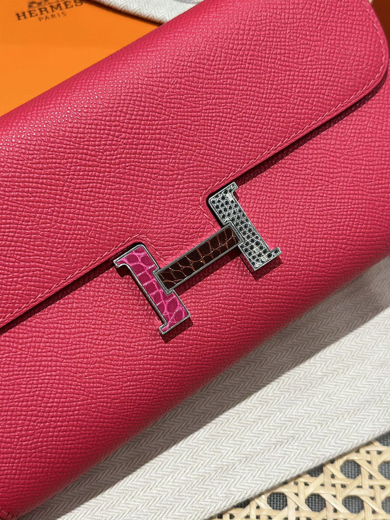 エルメス安い HERMES コンスタンスロング トゥーゴー ローズエクストレーム ヴォーエプソン シルバー金具 H080201CPI6 コンスタンス ロング トゥーゴー 定価 - 画像 (4)