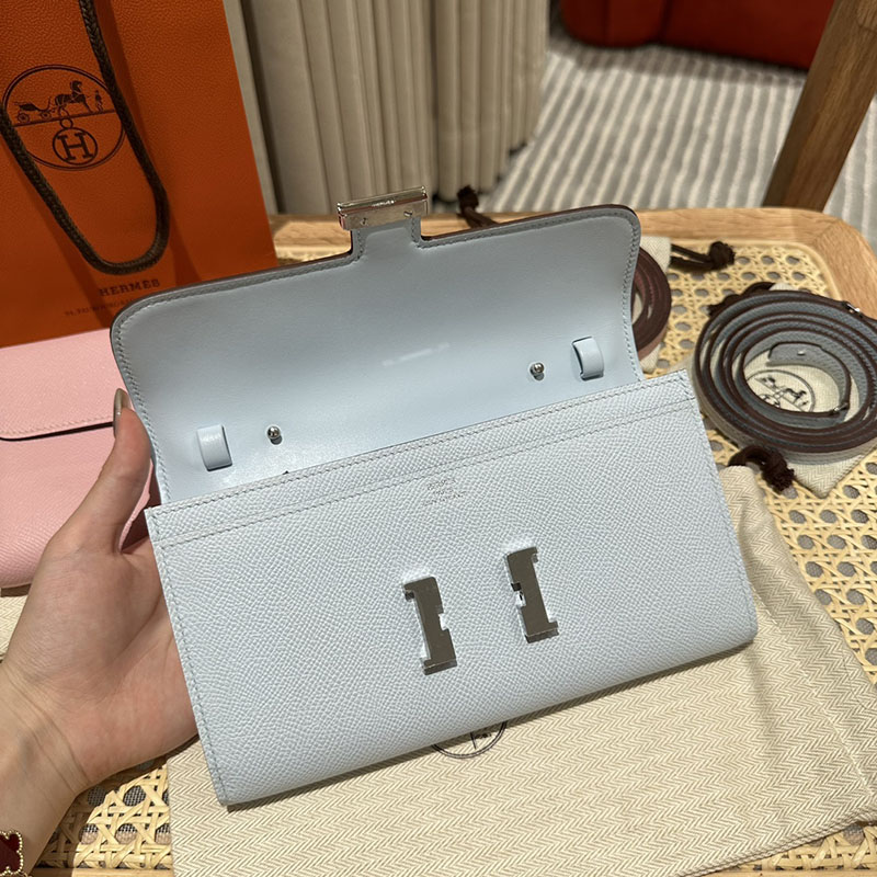 エルメス安い HERMES コンスタンスロング トゥーゴー アズール ヴォーエプソン シルバー金具 H080201CK7R コンスタンス ウォレット トゥーゴー - 画像 (3)