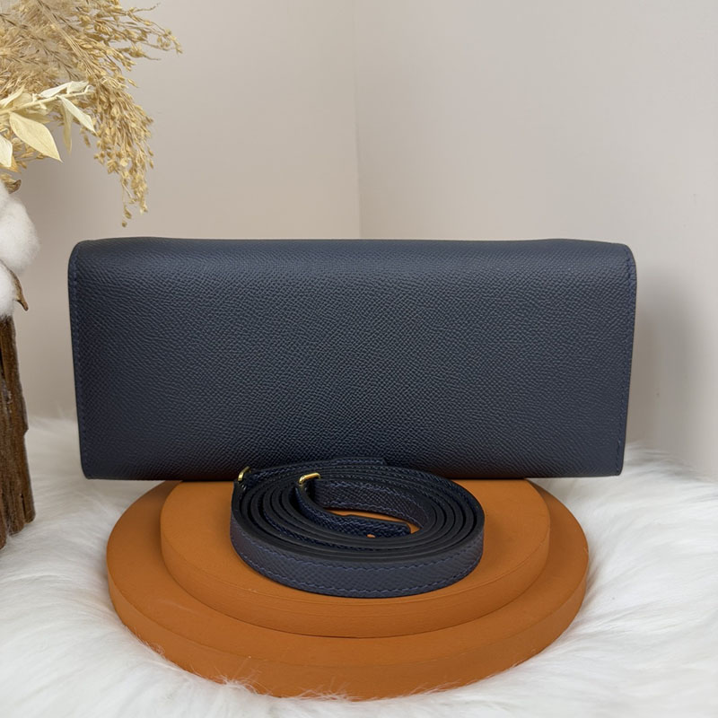 エルメス安い HERMES シェーヌダンクル トゥーゴー ブルーニュイ ヴォーエプソン シルバー金具 H083141CC2Z エルメス ウォレット ショルダー 新作 - 画像 (6)