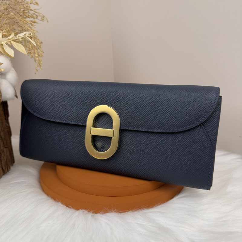エルメス安い HERMES シェーヌダンクル トゥーゴー ブルーニュイ ヴォーエプソン シルバー金具 H083141CC2Z エルメス ウォレット ショルダー 新作 - 画像 (4)
