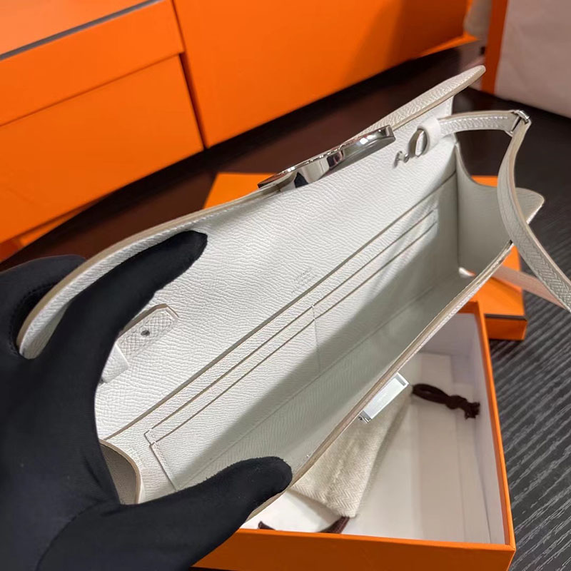 エルメス安い HERMES シェーヌダンクル トゥーゴー グリパール ヴォーエプソン シルバー金具 H083141CKM4 エルメス ウォレット ショルダー 定価 - 画像 (2)