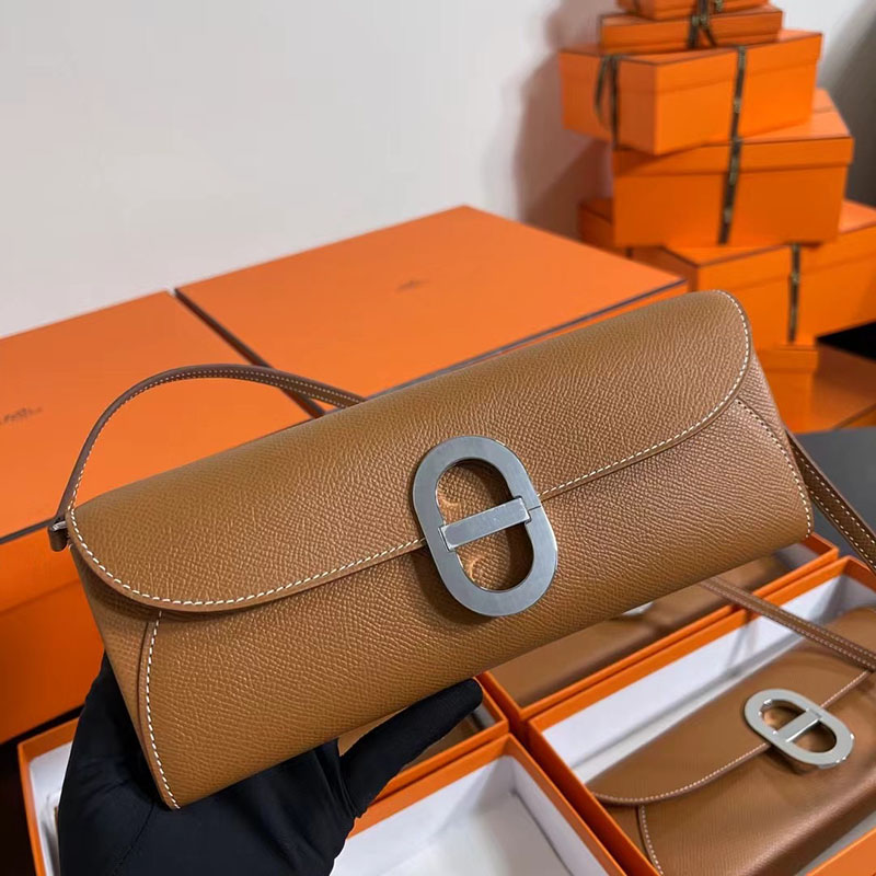 エルメス安い HERMES シェーヌダンクル トゥーゴー ゴールド ヴォーエプソン シルバー金具 H083141CK37 エルメス ミニバッグ レディース - 画像 (8)