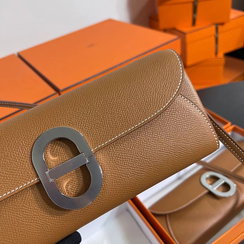 エルメス安い HERMES シェーヌダンクル トゥーゴー ゴールド ヴォーエプソン シルバー金具 H083141CK37 エルメス ミニバッグ レディース - 画像 (7)