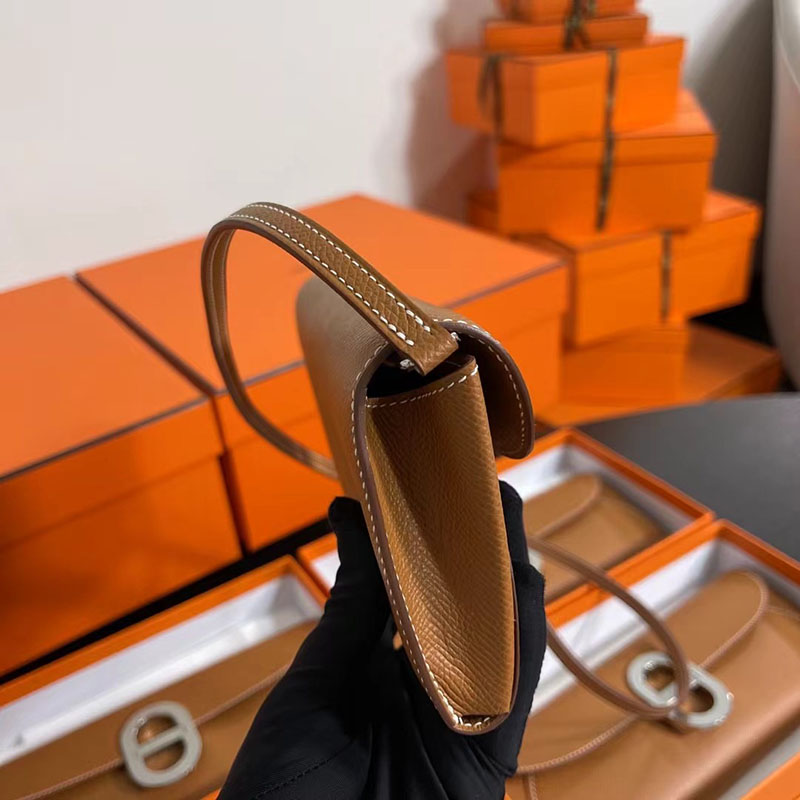 エルメス安い HERMES シェーヌダンクル トゥーゴー ゴールド ヴォーエプソン シルバー金具 H083141CK37 エルメス ミニバッグ レディース - 画像 (6)