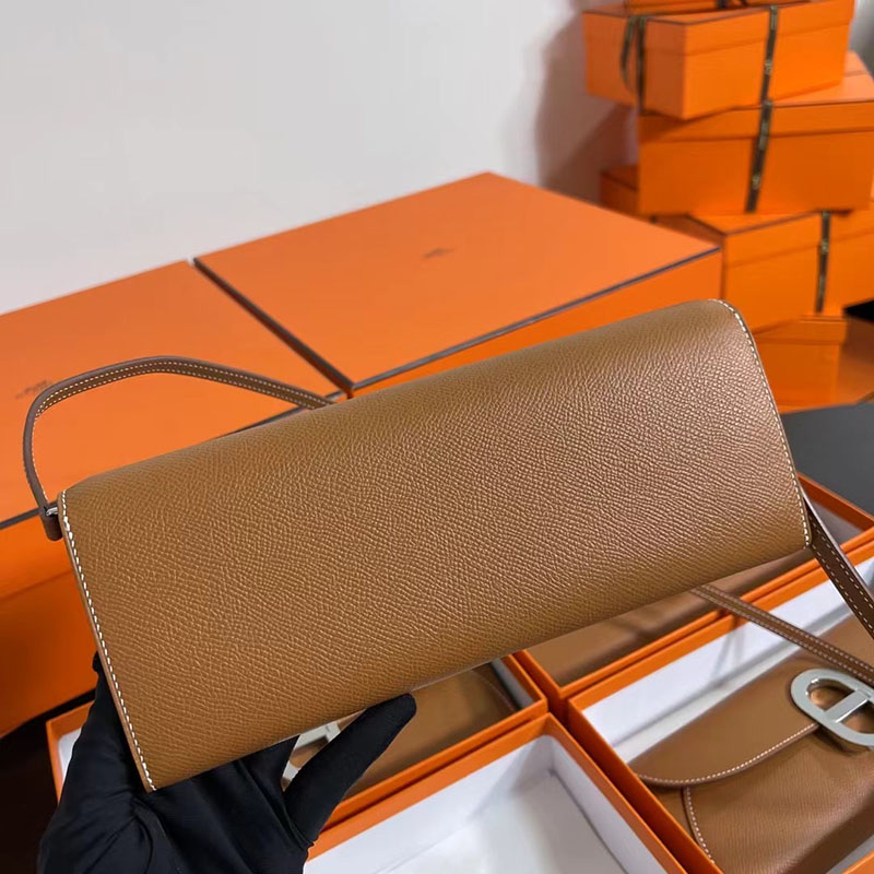 エルメス安い HERMES シェーヌダンクル トゥーゴー ゴールド ヴォーエプソン シルバー金具 H083141CK37 エルメス ミニバッグ レディース - 画像 (5)