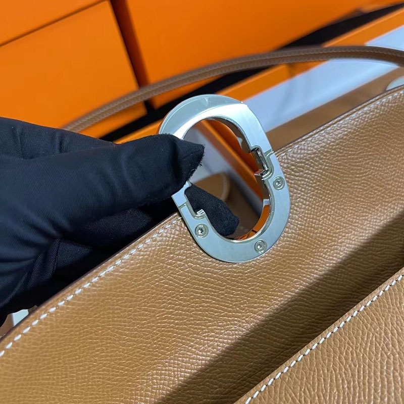エルメス安い HERMES シェーヌダンクル トゥーゴー ゴールド ヴォーエプソン シルバー金具 H083141CK37 エルメス ミニバッグ レディース - 画像 (3)