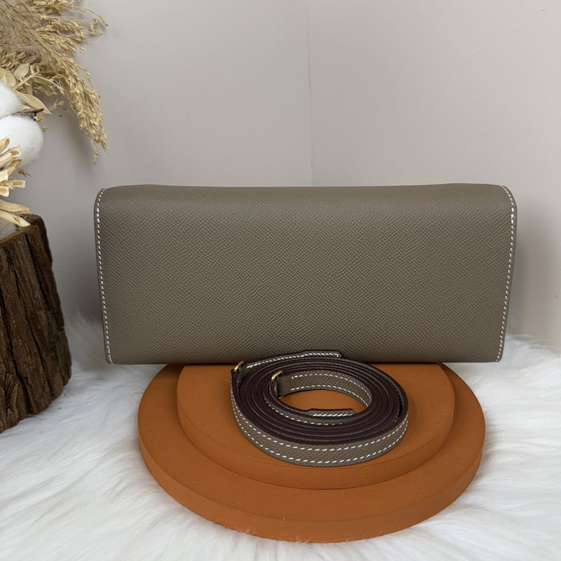 エルメス安い HERMES シェーヌダンクル トゥーゴー エトゥープ ヴォーエプソン シルバー金具 H083141CC18 エルメス 財布 コピー - 画像 (6)