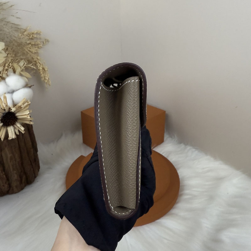 エルメス安い HERMES シェーヌダンクル トゥーゴー エトゥープ ヴォーエプソン シルバー金具 H083141CC18 エルメス 財布 コピー - 画像 (5)