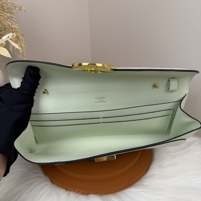 エルメス安い HERMES シェーヌダンクル トゥーゴー ヴェールフィズ ヴォーエプソン シルバー金具 H083141CC0S シェーヌダンクル 正規店 - 画像 (2)